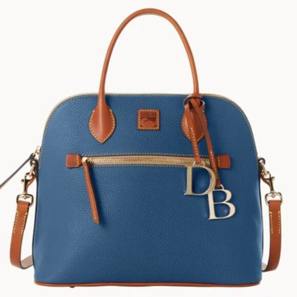 Dooney & Bourke Pebble Grain LARGE Domed Satchel/Shoulder Bag/Crossbody Bag - Picture 4 of 15